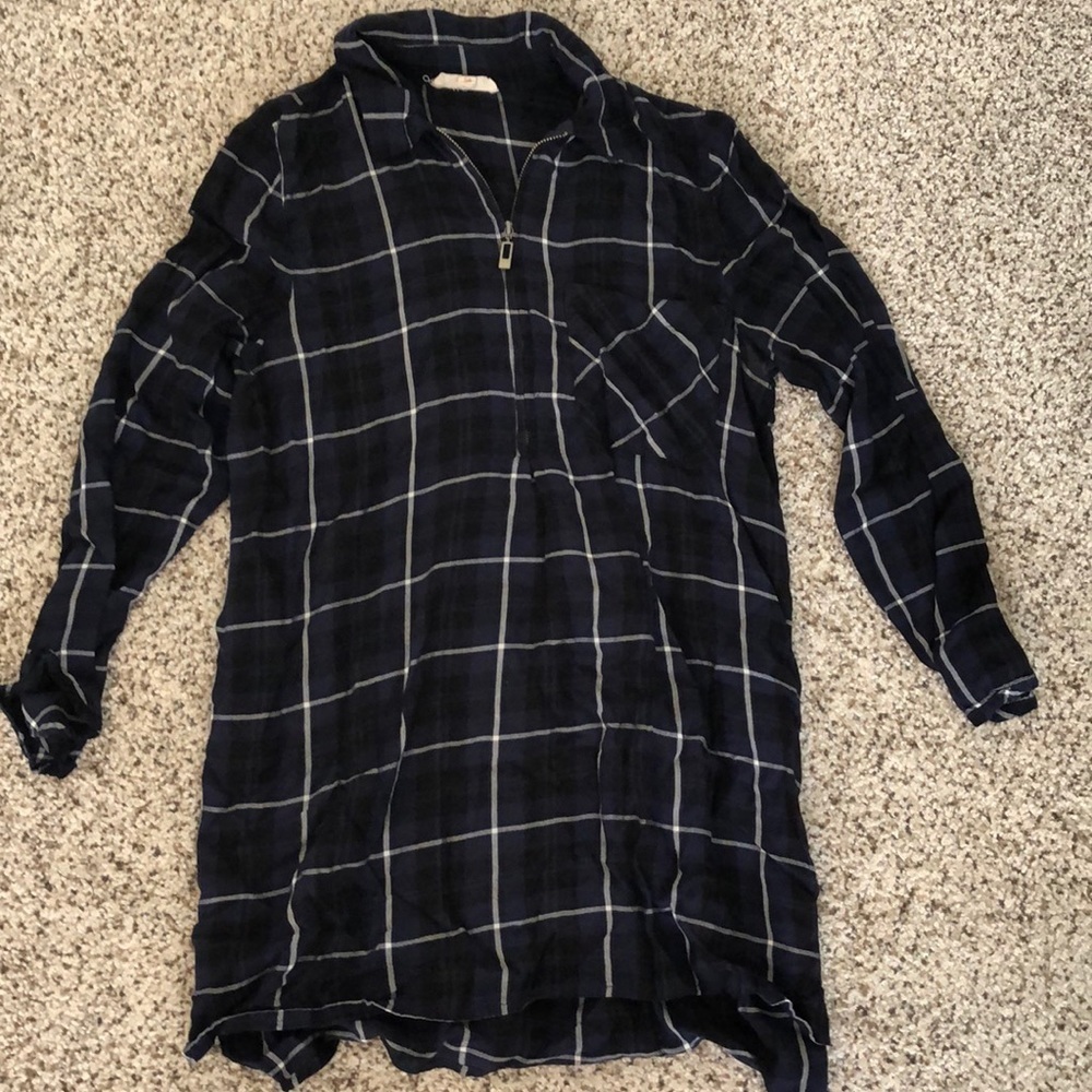 Koton Casual Plaid Navy Shirt
